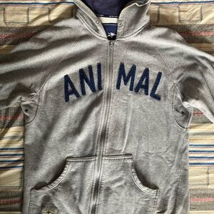 Animal Bikes Zipper Hoodie, Gray, Large, Used Condition, DeadStock Item